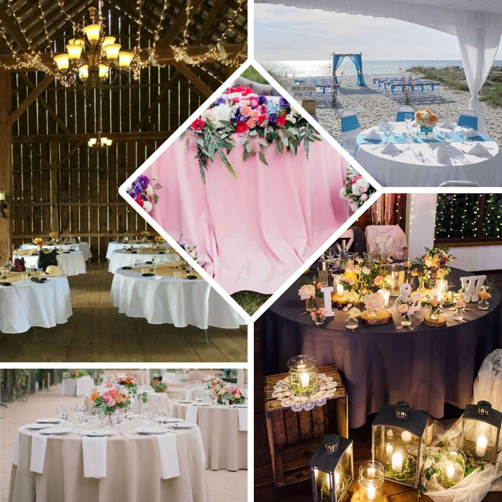 Tableclothsfactory 108" Wholesale Round Tablecloth Polyester Round Table Linens for Wedding Party Banquet Restaurant - Eucalyptus Sage Green - Image 5