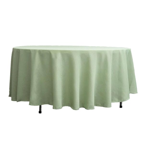 Tableclothsfactory 108" Wholesale Round Tablecloth Polyester Round Table Linens for Wedding Party Banquet Restaurant - Sage Green - Image 3