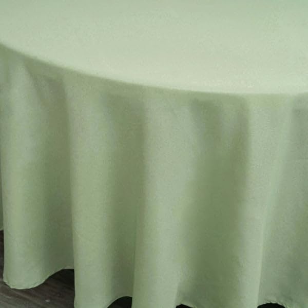 Tableclothsfactory 108" Wholesale Round Tablecloth Polyester Round Table Linens for Wedding Party Banquet Restaurant - Sage Green - Image 5