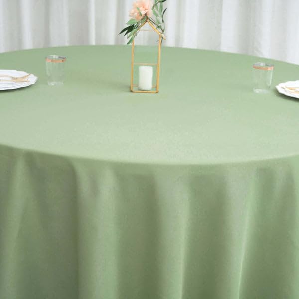 Tableclothsfactory 108" Wholesale Round Tablecloth Polyester Round Table Linens for Wedding Party Banquet Restaurant - Sage Green - Image 6