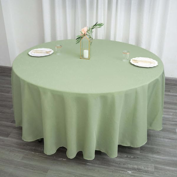 Tableclothsfactory 108" Wholesale Round Tablecloth Polyester Round Table Linens for Wedding Party Banquet Restaurant - Sage Green - Image 7