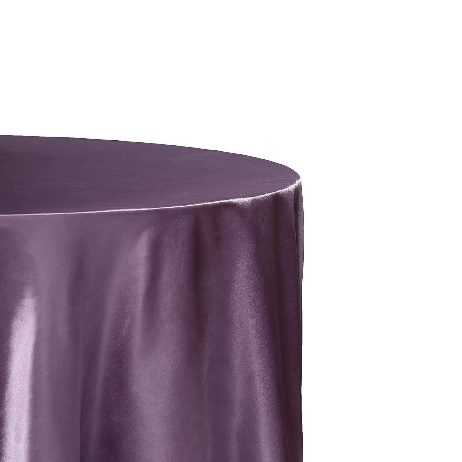 Tableclothsfactory 120" Amethyst Wholesale Linens Satin Round Tablecloth for Kitchen Dining Catering Wedding Birthday Party Events - Image 7