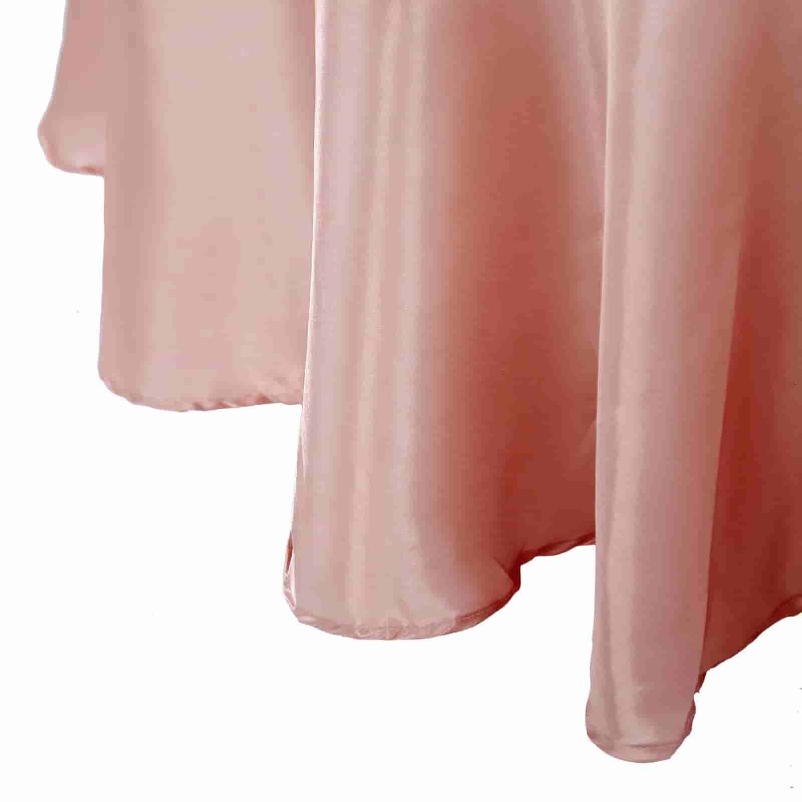 Tableclothsfactory 108" Dusty Rose Wholesale Linens Satin Round Tablecloth for Kitchen Dining Catering Wedding Birthday Party Events - Image 9