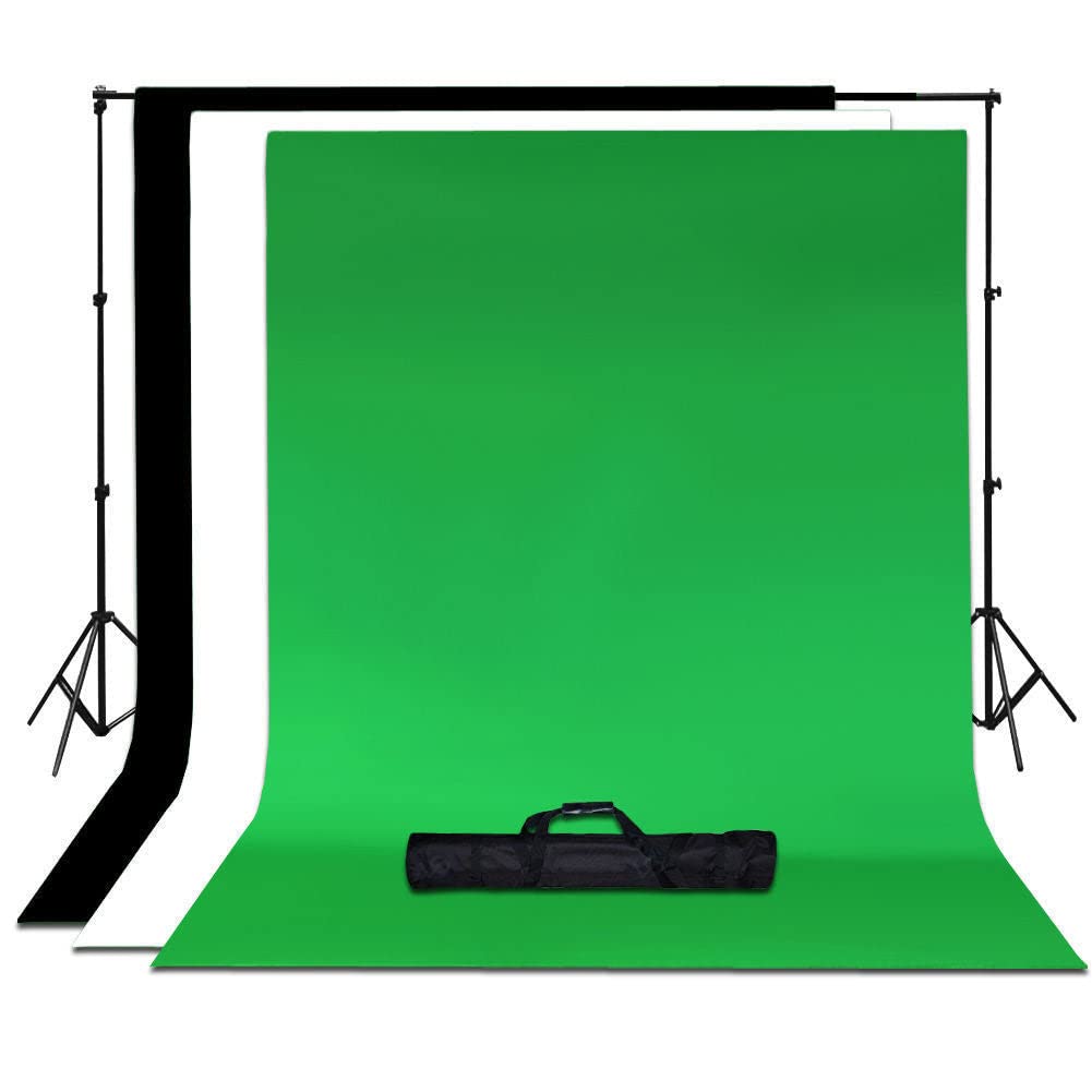 Tableclothsfactory 1200 Watts White Umbrella Soft Box Continuous Lighting Photo Video Studio Kit with Chromakey Background Muslins - Image 4