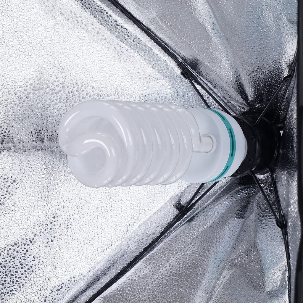 Tableclothsfactory 1200 Watts White Umbrella Soft Box Continuous Lighting Photo Video Studio Kit with Chromakey Background Muslins - Image 9