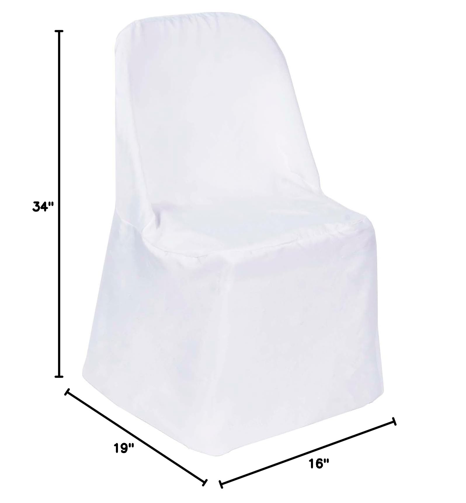 Tableclothsfactory 20 PCS White Linen Polyester Folding Chair Cover Dinning Chair Slipcover for Wedding Party Event Banquet Catering - Image 4