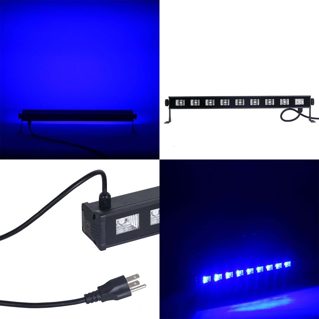 Tableclothsfactory 27 Watt Blue Super Bright 9 LED Wall Washer Backdrop Lighting Spotlight Fixt for Wedding Birthday Party Event Decoration - Image 4