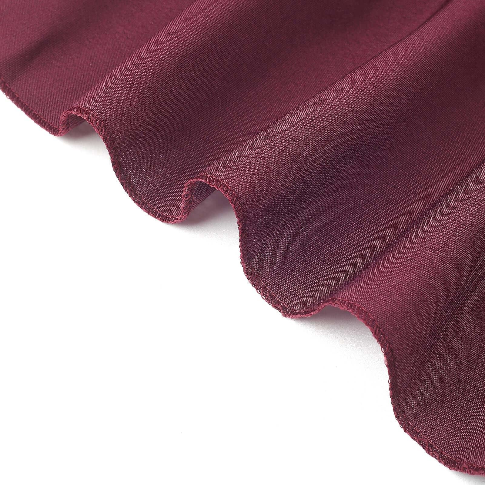 Tableclothsfactory 5PCS Burgundy Linen Polyester Folding Chair Cover Dinning Chair Slipcover for Wedding Party Event Banquet Catering - Image 4