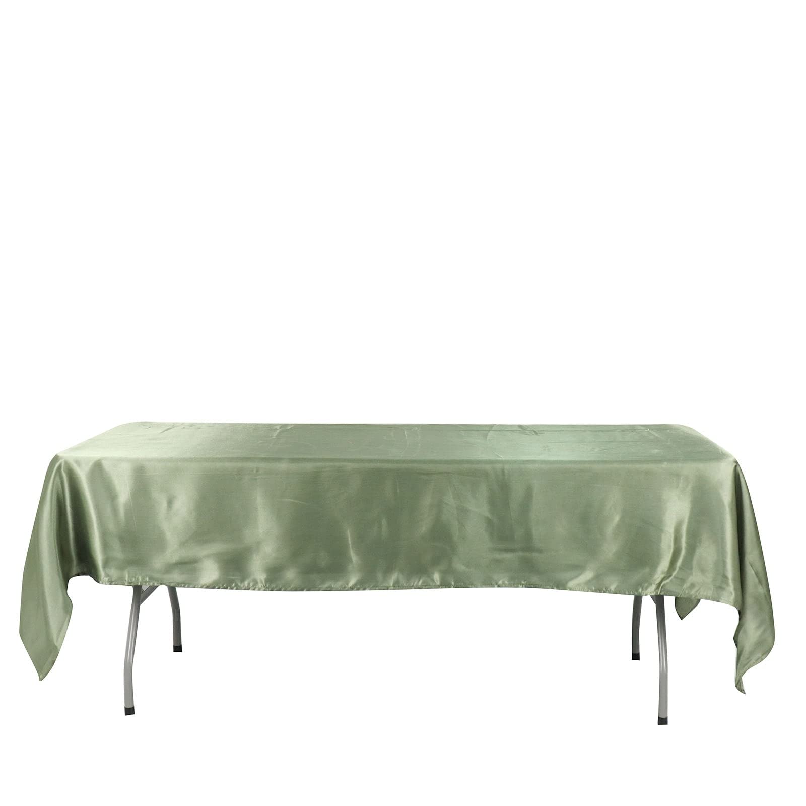 Tableclothsfactory 60x102 Rectangle Eucalyptus Sage Green Wholesale Satin Tablecloth Banquet Linen Wedding Party Restaurant Tablecloth - Image 3