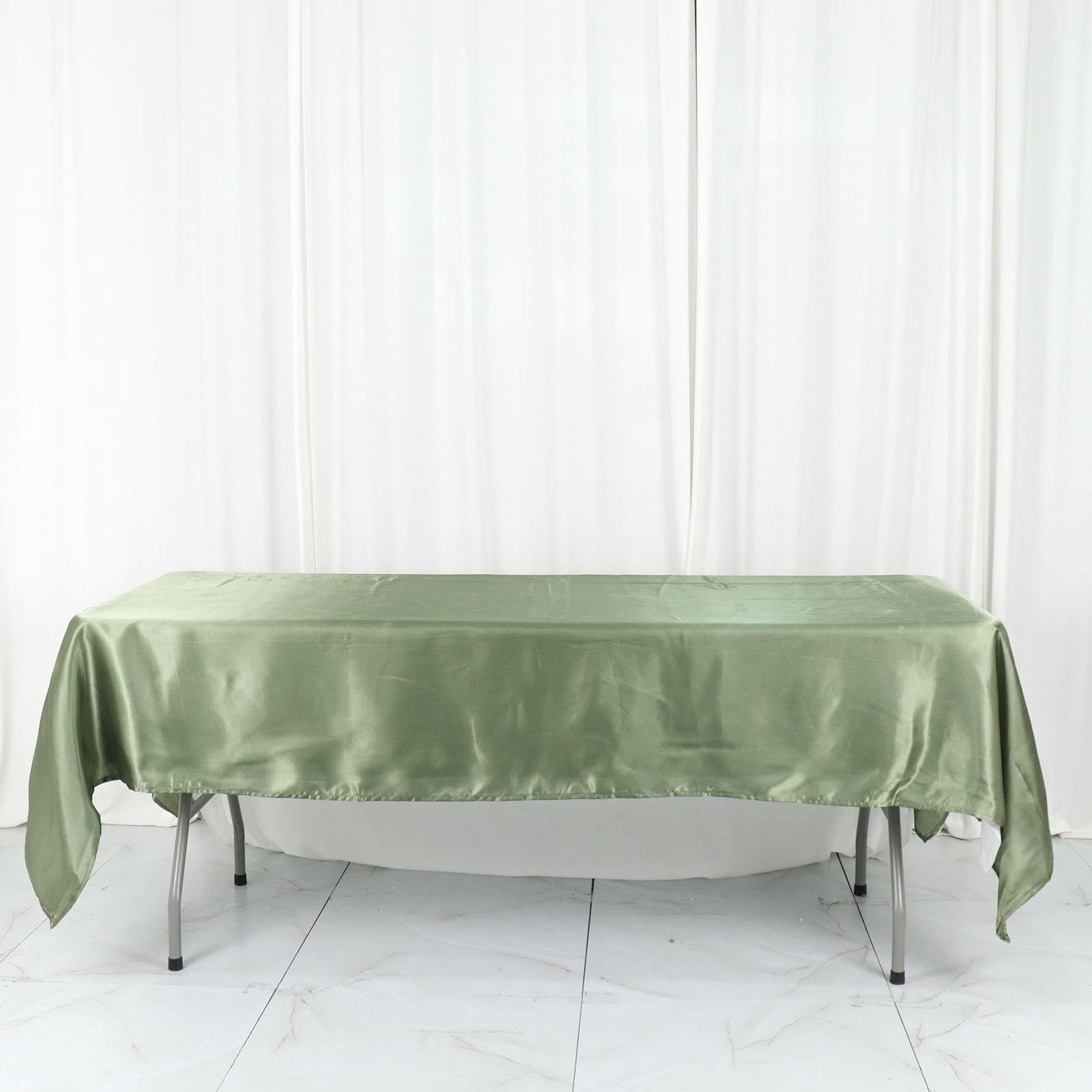 Tableclothsfactory 60x102 Rectangle Eucalyptus Sage Green Wholesale Satin Tablecloth Banquet Linen Wedding Party Restaurant Tablecloth - Image 7