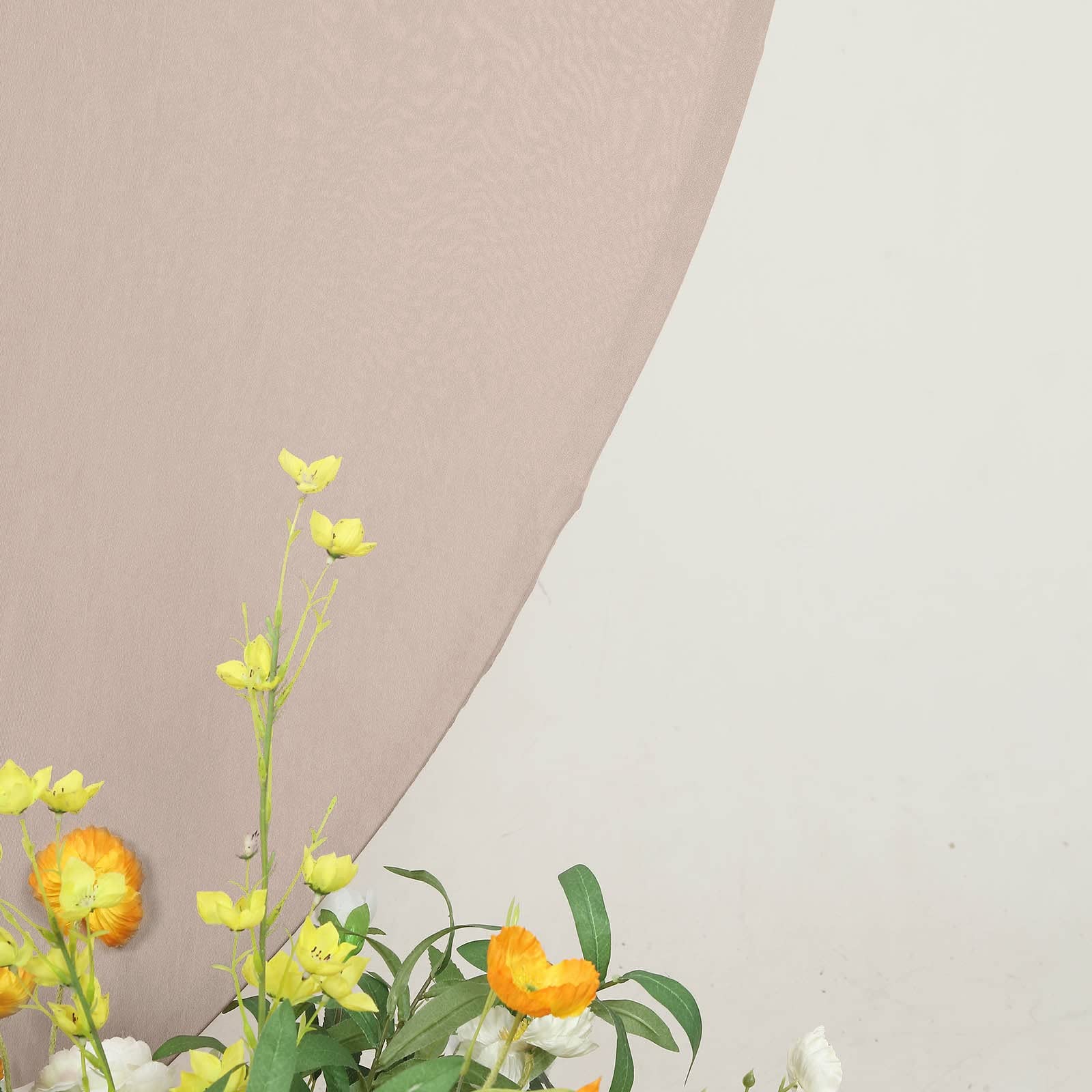 Tableclothsfactory 7.5ft Matte Nude Round Spandex Fit Wedding Arch Backdrop Cover - 2-Sided Custom Fit Backdrop Stand Arch Cover - Image 9