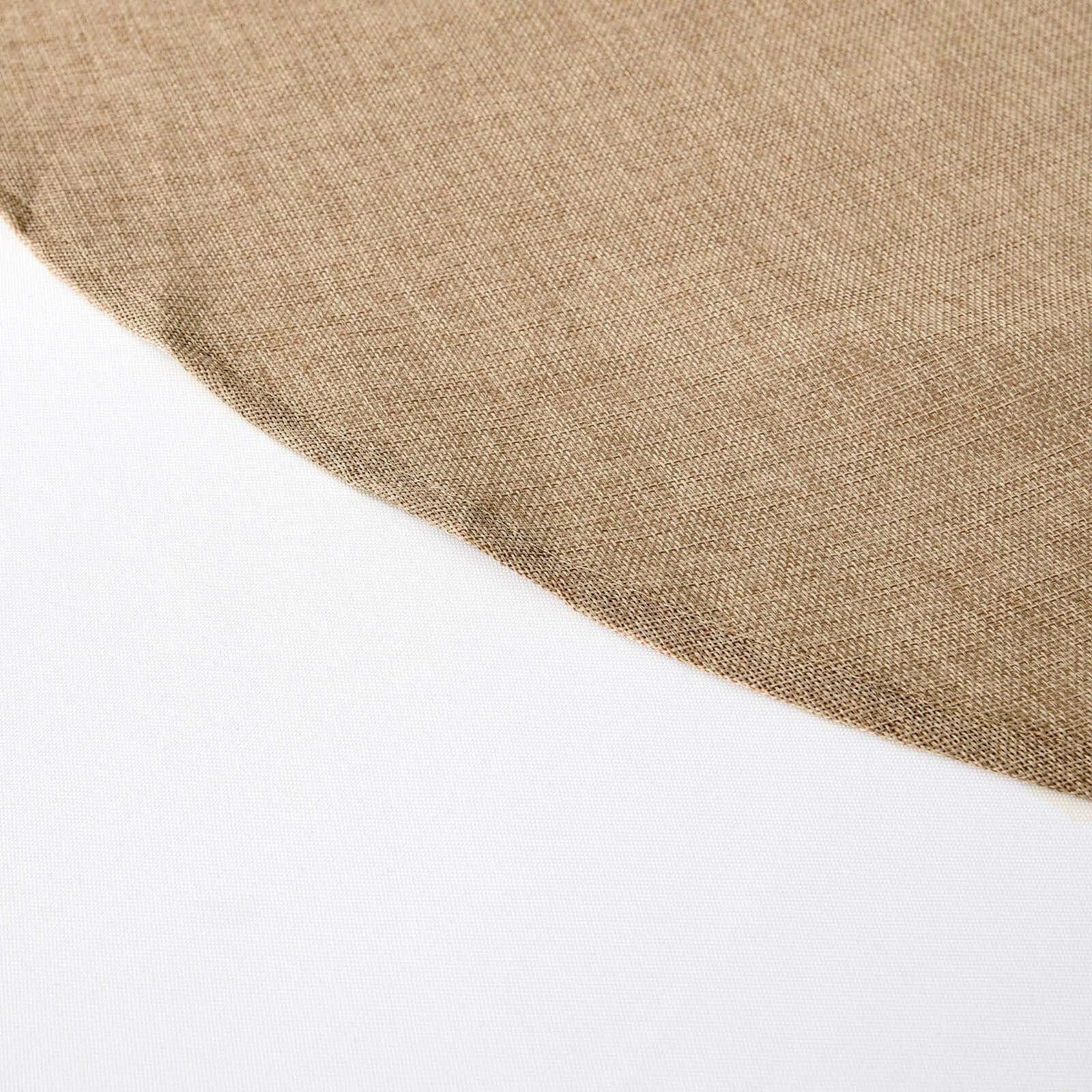 Tableclothsfactory 72" Natural Jute Faux Burlap Square Table Overlay | Boho Chic Decor - Image 7