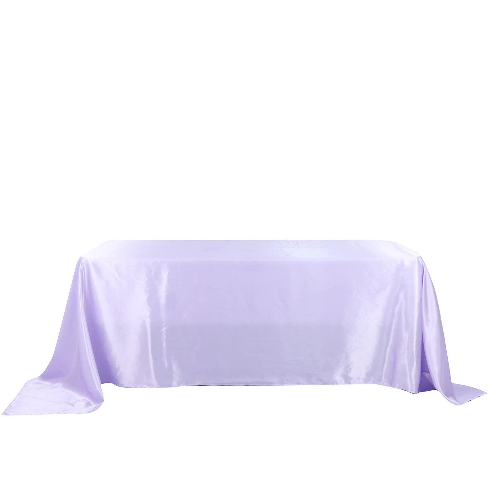 Tableclothsfactory 90x132 Rectangle Lavender Wholesale Satin Tablecloth Banquet Linen Wedding Party Restaurant Tablecloth - Image 3