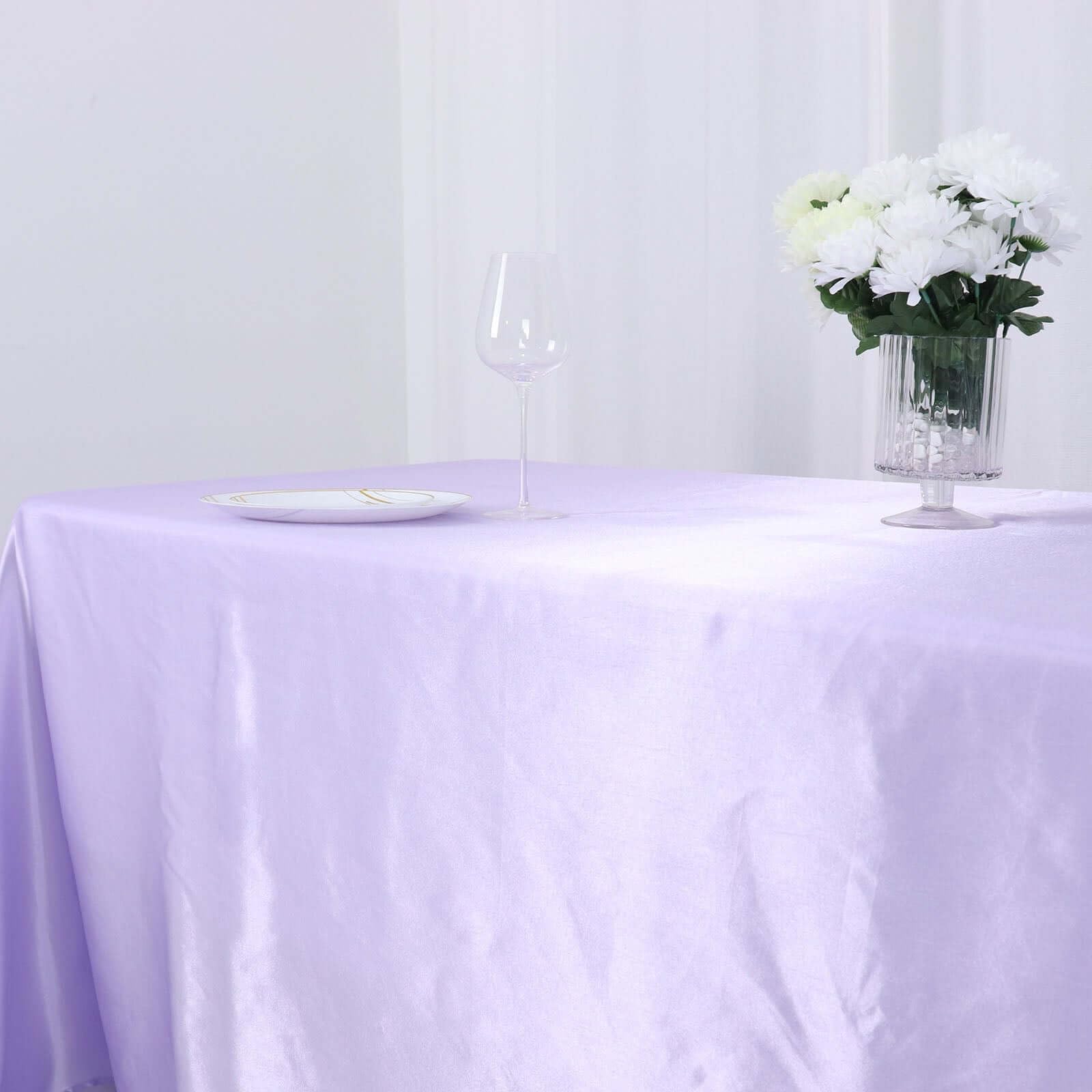 Tableclothsfactory 90x132 Rectangle Lavender Wholesale Satin Tablecloth Banquet Linen Wedding Party Restaurant Tablecloth - Image 8
