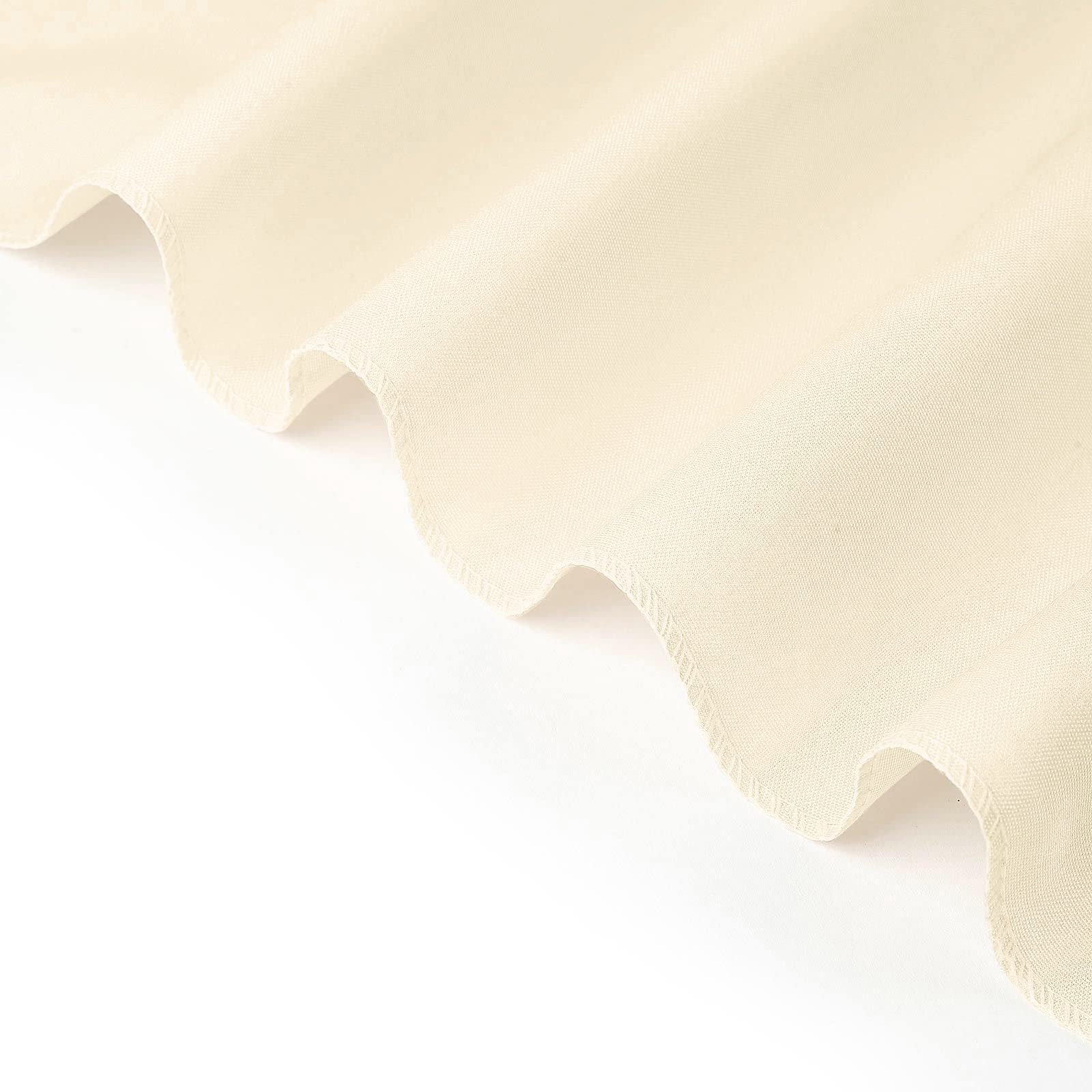 Tableclothsfactory 10PCS Beige Linen Polyester Folding Chair Cover Dinning Chair Slipcover for Wedding Party Event Banquet Catering - Image 3