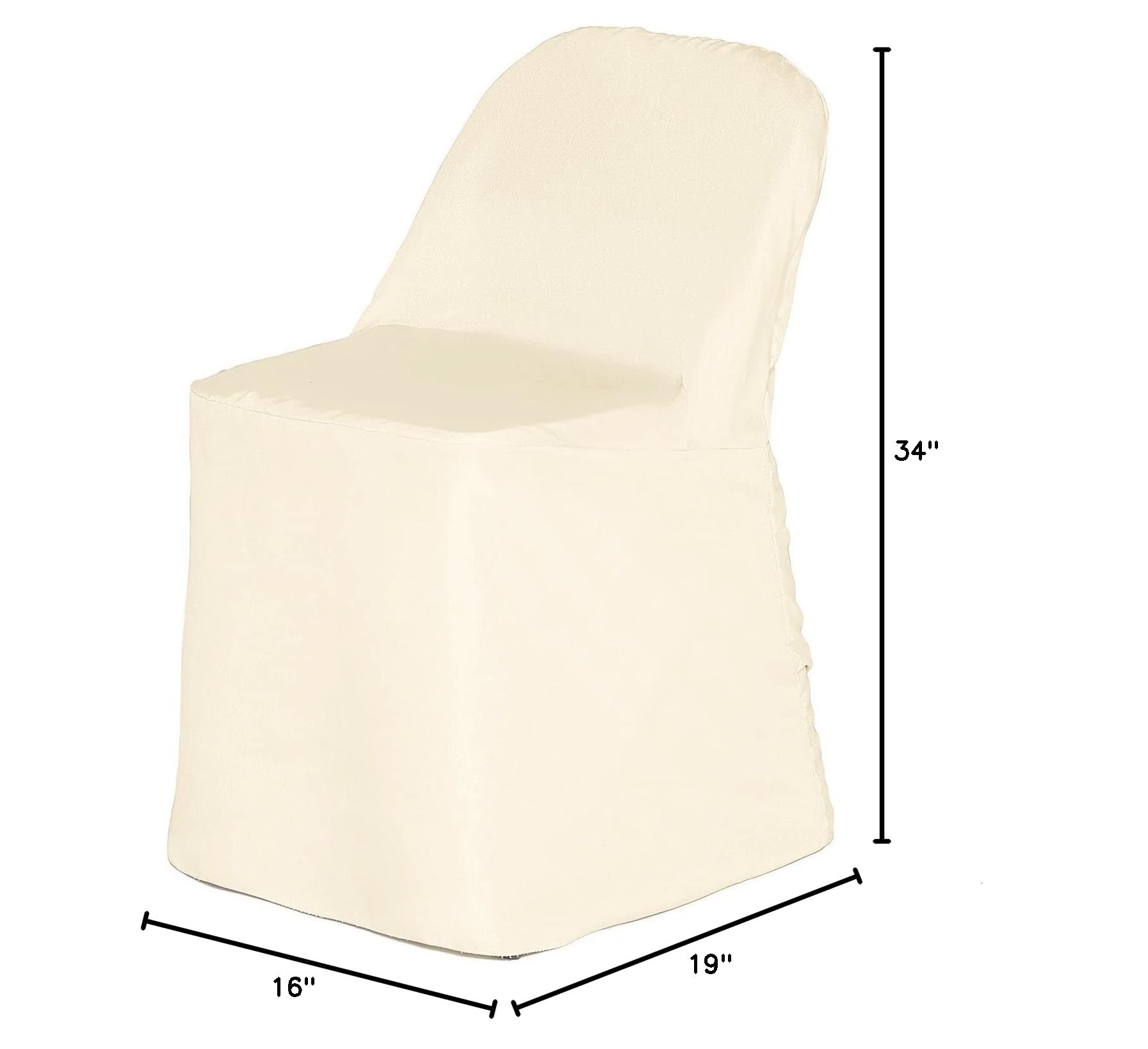 Tableclothsfactory 10PCS Beige Linen Polyester Folding Chair Cover Dinning Chair Slipcover for Wedding Party Event Banquet Catering - Image 9