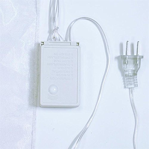 TABLECLOTHSFACTORY Big Wedding Party Photography Organza Curtain Backdrop with Lights - White - 20FT x 10FT - Image 4