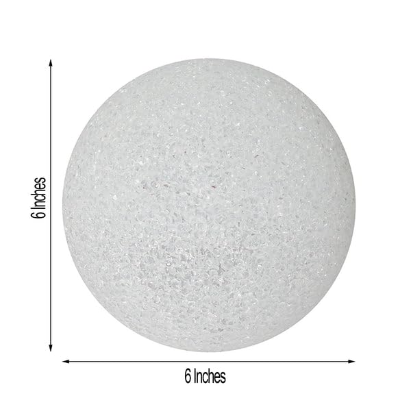 Tableclothsfactory Set of 2 6" Color Changing Portable Led Ball Lights Battery Operated LED Orbs Crystal Effect for Wedding Party Decor - Image 5