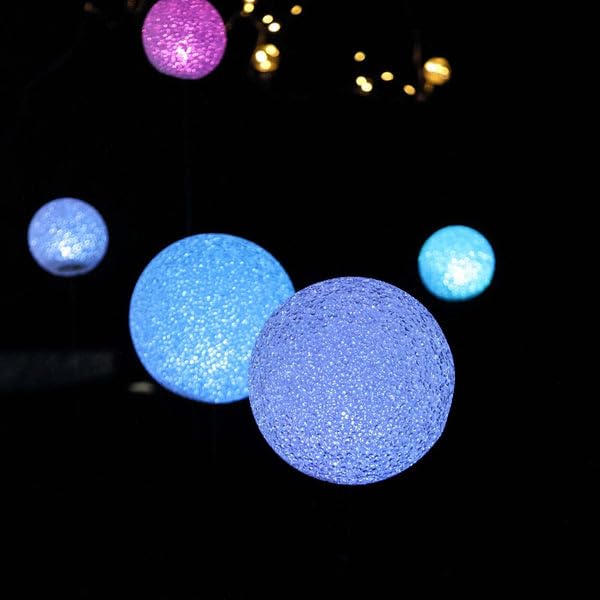 Tableclothsfactory Set of 2 6" Color Changing Portable Led Ball Lights Battery Operated LED Orbs Crystal Effect for Wedding Party Decor - Image 6
