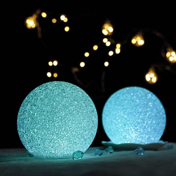 Tableclothsfactory Set of 2 6" Color Changing Portable Led Ball Lights Battery Operated LED Orbs Crystal Effect for Wedding Party Decor - Image 7
