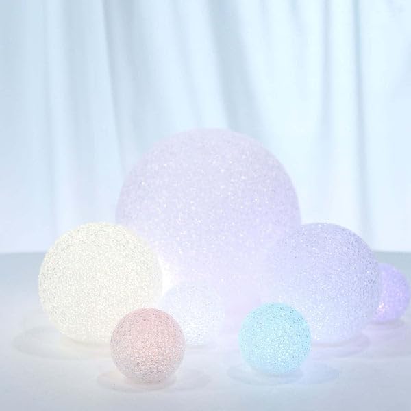 Tableclothsfactory Set of 2 6" Color Changing Portable Led Ball Lights Battery Operated LED Orbs Crystal Effect for Wedding Party Decor - Image 8