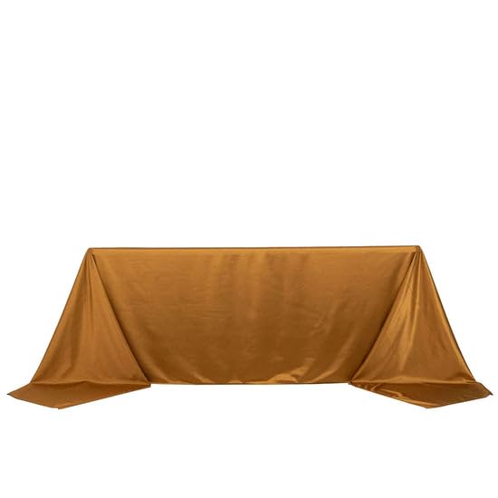 Tableclothsfactory Shimmer Gold Premium Scuba Rectangle Tablecloth, Wrinkle Free Seamless Polyester Tablecloth - 90"x156" - Image 7