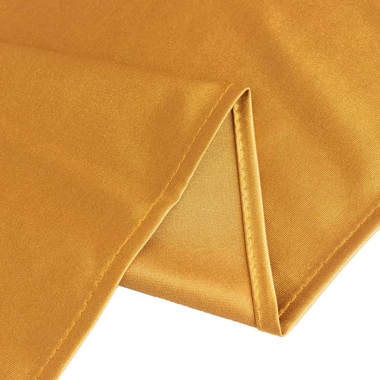 Tableclothsfactory Shimmer Gold Premium Scuba Round Tablecloth, Wrinkle Free Seamless Polyester Tablecloth - 120" - Image 8
