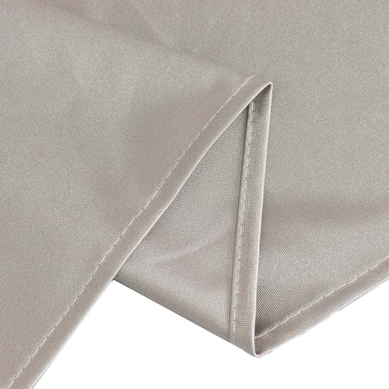 Tableclothsfactory Shimmer Silver Premium Scuba Square Table Overlay, Wrinkle Free Seamless Polyester Table Topper - 70" - Image 4