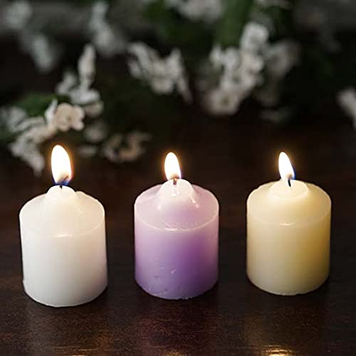 TABLECLOTHSFACTORY White Votive Candle Candles-12/pk - Image 3